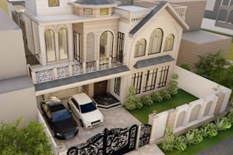 create conceptual design for your dream house in autocad and sketchup