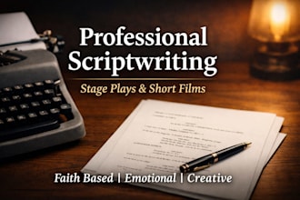 write a professional stage play or short films script
