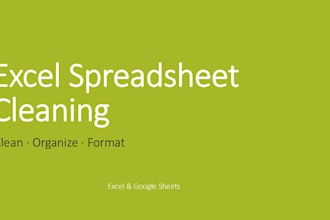 clean, organize, and format your excel spreadsheets