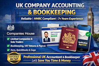 do accounting and bookkeeping for UK company