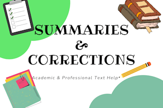 summarize, correct or rewrite your text quickly and clearly