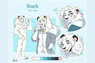 draw furry reference sheet, fursona ref sheet, furry oc, protogen art
