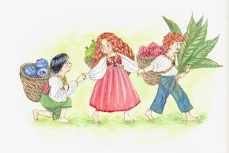 create a traditional hand painted illustration