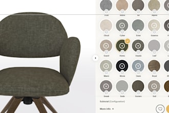customize, configure furniture, table, sofa, cushion on shopify zakeke kickflip