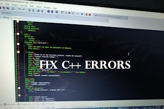fix c plus plus errors, debug code, solve logic and compilation issues