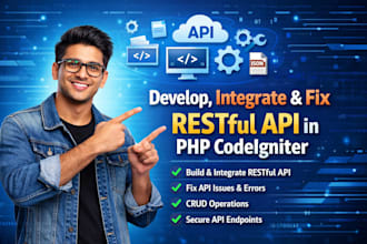 develop, integrate, and fix restful API in PHP codeigniter