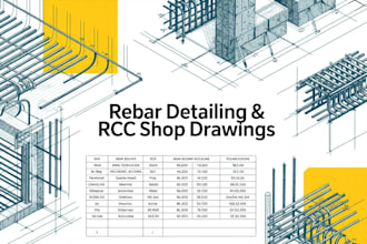 rebar detailing, shop drawings, concrete rebar, rebar bbs