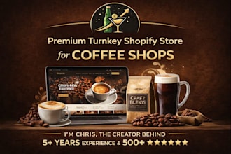 design premium coffee store, coffee shopify store, brewed coffee shopify website