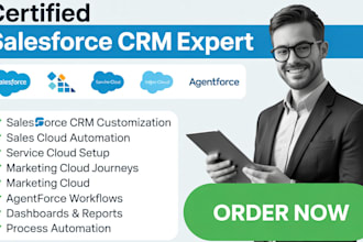 customize salesforce CRM, sales cloud, service cloud, marketing cloud, agentforc