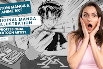 draw custom manga comic book and anime webtoon art