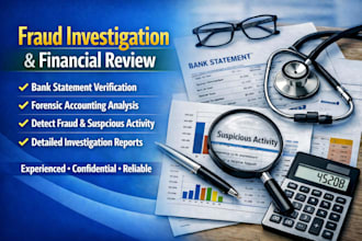 verify bank statements and books of accounts for fraud investigation