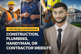 build a construction, plumbing and handyman website, wordpress website