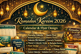 design ramadan calender or timetable, islamic flyer design, ramadan schedule