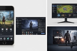 design professional game UI UX for mobile, PC, and console games