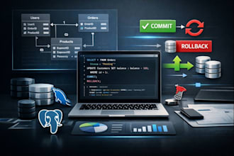 create sql database schema, er diagrams, and transactional operations