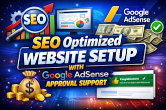 seo optimized website setup with google adsense approval support