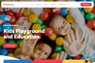 build kindergarten website preschool daycare website or childcare website
