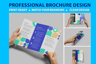 design a professional trifold or bifold brochure or flyer