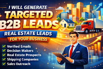generate targeted b2b lead generation real estate leads shipper leads