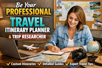 be your professional travel itinerary planner and trip researcher