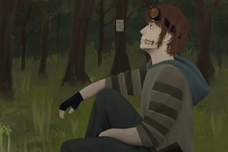 draw your original character oc in semirealistic style
