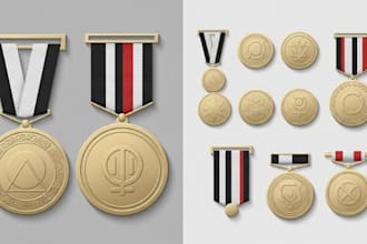 create custom medal, coin, enamel pin and badge artwork