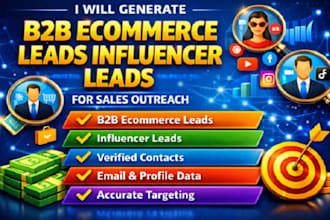 generate b2b ecommerce leads influencer leads for sales outreach