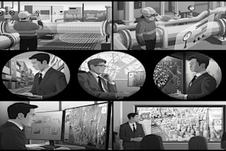 draw storyboard for movies, ads, animation, commercials