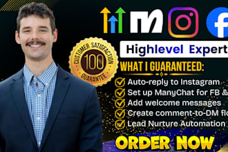 manychat ai chatbot automation for social media dm in gohighlevel and manychat