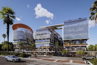 renovate 3d commercial building,real estate, city layout, office exterior facade