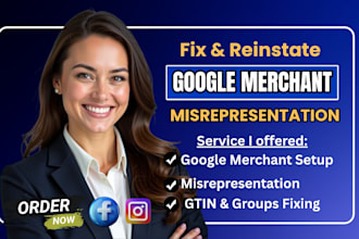 fix google merchant suspension, merchant suspension, merchant misrepresentation