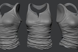 create realistic 3d second life clothing mesh with textures and rigging