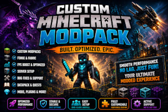 create, fix and optimize modpack minecraft, sever setup, paper, fabric to forge