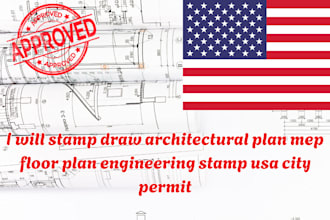 stamp draw architectural plan mep floor plan engineering stamp usa city permit