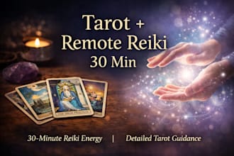 provide a tarot reading with a 30minute remote reiki session