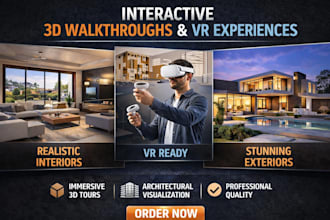 create an interactive 3d architectural walkthrough or VR experience