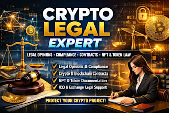 write legal opinion, crypto compliance, blockchain, nft, contracts review, nda
