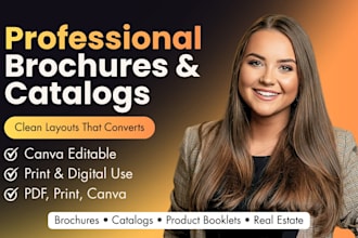 design a professional brochure, product booklet, and catalog layout
