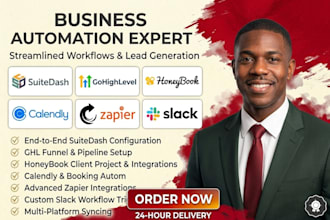 suitedash gohighlevel honeybook calendly setup zapier slack workflow automation