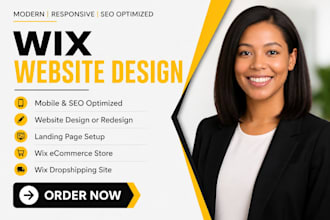 build wix website design, redesign wix website, wix ecommerce store
