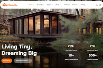 build squarespace cottage builder website cabin rental website tiny home website