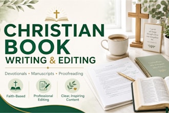write christian book, ebook, devotional, and faith based content