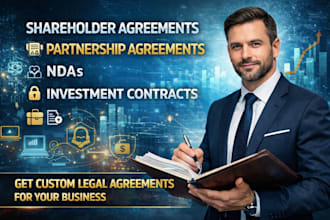 draft shareholder agreement, partnership agreement, nda and investment contract