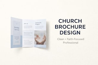design a professional church brochure or ministry flyer