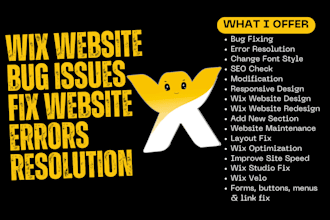 fix wix website bugs issues errors wix studio responsive and velo code problems