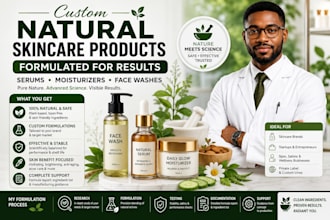 formulate custom natural skincare products, serum, moisturizer, and face wash