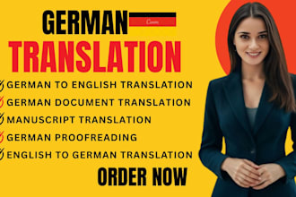 professional translate to german to fluent and natural english