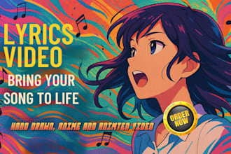 create a stunning hand drawn lyrics video anime amv gmv