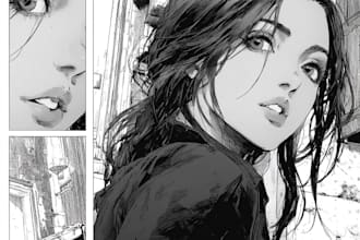 draw a unique comic book page or manga page