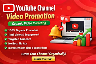 do youtube channel video promotion organic video marketing